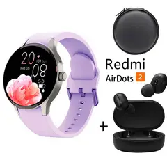 XIAOMI - Smartwatch Y80-Morado y Audifonos Redmi AirDots 2 y Estuche