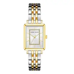 ANNE KLEIN - Reloj de pulsera acentuado con purpurina para mujer - Dos tonos Plateado y dorado