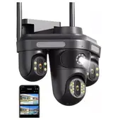 SEISA - Camara de Seguridad y Vigilancia Exterior 3 Lentes Wifi PTZ