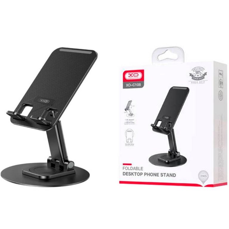 Soporte XO-C108 Plegable De Escritorio Para Celular Negro