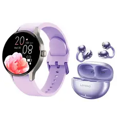 LENOVO - TA140 Audífonos-Morado y Y80 P Reloj inteligente