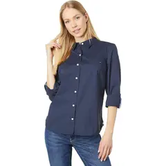 TOMMY HILFIGER - BLUSA ROLL TAB- SOLID TH