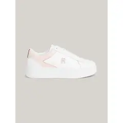 TOMMY HILFIGER - Zapatillas deportivas de cuero con plataforma