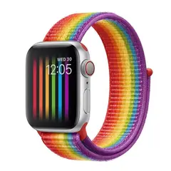 GENERICO - Correa Nylon para Apple Watch y Smartwatch 42 / 44 / 45 /49mm Arcoiris