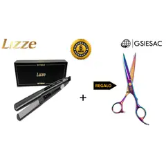 LIZZE - PACK PLANCHA PROFESIONAL EXTREME + TIJERA TORNASOL FILO DULCE 6´