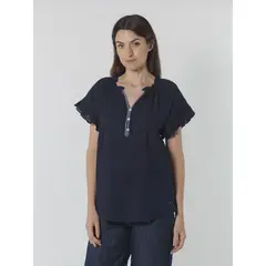 TOMMY HILFIGER - BLUSA SLD PVR W/ RGLN RFFL SLV