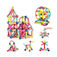 GENERICO - BLOQUES MAGNETICOS DE CONSTRUCCION 84PCS - JUGUETE NAVIDAD