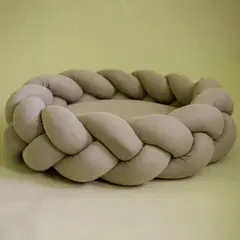 GENERICO - CAMA TRENZADA VELVET TAUPE