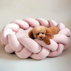 GENERICO - CAMA TRENZADA VELVET PALO ROSA