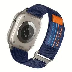 MEGIMPERU - Correa Deportiva Tejida de Nylon Ajustable para Apple Watch