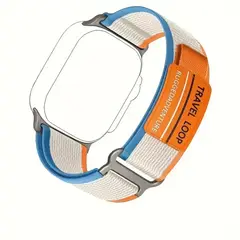 MEGIMPERU - Correa Deportiva Tejida de Nylon Ajustable para Apple Watch