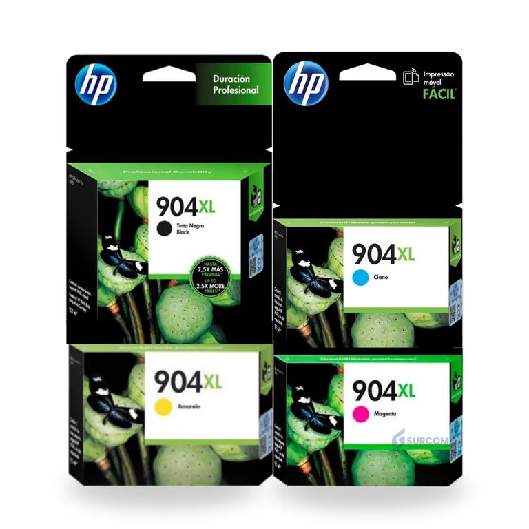 Pack de 4 Tintas 904XL CMYB Originales