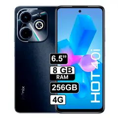INFINIX - Celular Hot 40i 256GB 8GB ram cámara principal 50MP + 8MP frontal 32MP 65 Pulg negro