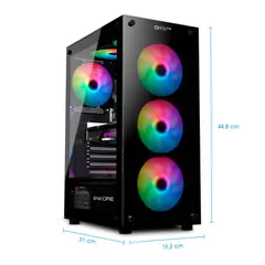 MICRONICS - Case Para Pc Gamer Enkore Falcon Enc 5000 Rgb 4 Fan