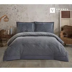 VENECIA - Set de Edredón 2Pz de Piel conejo c/ Piel de Ángel de 5 Piezas 100% Premium