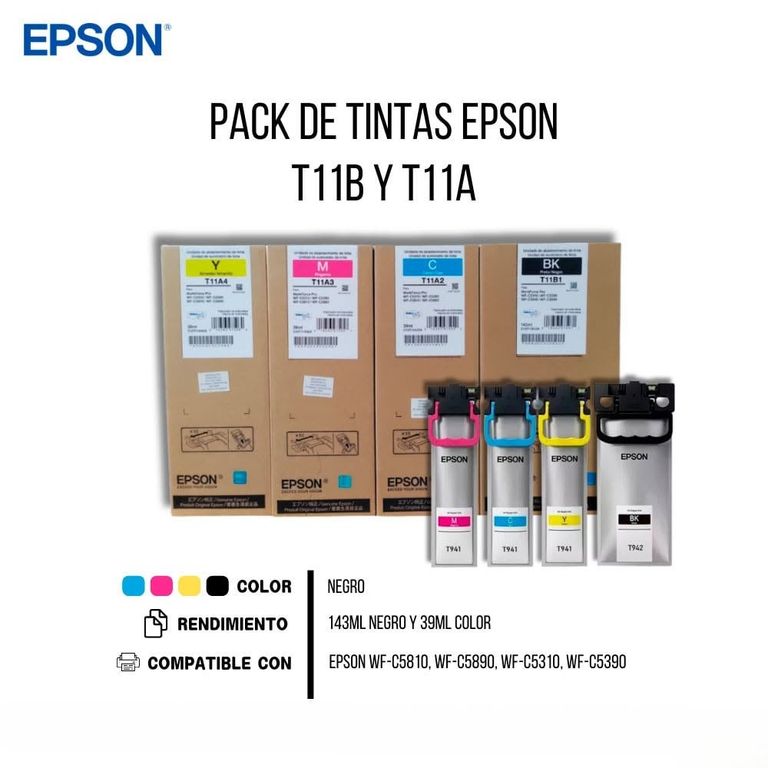 Pack Cartuchos De Tintas Originales WF-C5810 WF-C5890-C5891