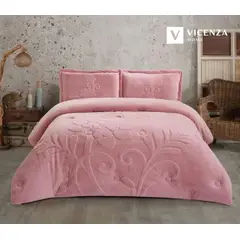 VENECIA - Set de Edredón 2Pz de Piel conejo c/ Piel de Ángel de 5 Piezas 100% Premium