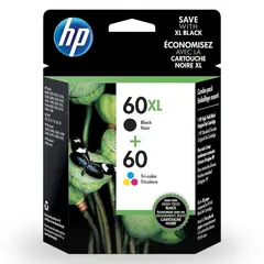 HP - Pack de Cartuchos de Tinta 60XL Negro y Tricolor Original