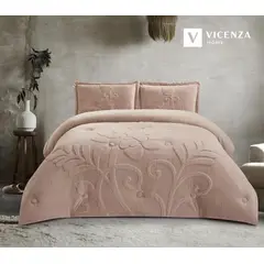 VENECIA - Set de Edredón QUEEN de Piel conejo c/ Piel de Ángel de 5 Piezas 100% Premium