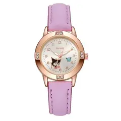 OVOTOUMI - Reloj Kuromi Correa Magnética Piedras preciosas-YEZ-Morado