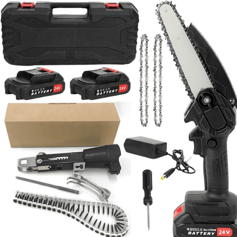 Dúo Eficiente Motosierra + Adaptador para Clavos