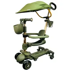 GENERICO - SCOOTER PARA NIÑO KODI 6 EN 1 CON TAPA SOL VERDE