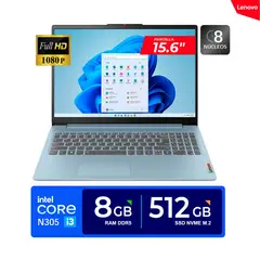 LENOVO - LAPTOP IdeaPad Slim 3 -15.6" FHD / Core i3-N305 / 8GB DDR5 / 512GB SSD