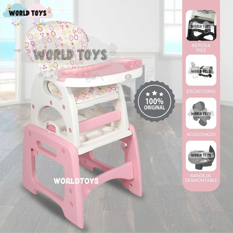 Silla de Comer 3 en 1 «VELLYER» Pink