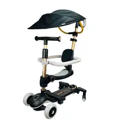 GENERICO - SCOOTER PARA NIÑO KODI 6 EN 1 CON TAPA SOL NEGRO