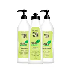 SALON IN - Vegan Keratin - Shampoo1L + Acondicionador1L +Mascarilla500ML