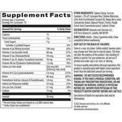 AMAZON BASICS - Gomitas Multivitamínicas para Adultos - 150 Unidades