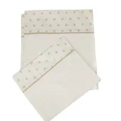 GENERICO - Sabanas de cuna - Juego - 3 piezas - Blanco -Niño