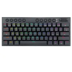REDRAGON - Teclado HORUS K632RGB-PRO Wireless English Red Switch 60% Black