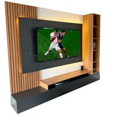 AMUEBLE - Centro de Entretenimiento WALL panel de TV valencia melamina