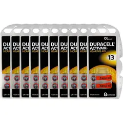 DURACELL - PILAS PARA AUDIFONOS 13 CAJA 80 UND (10 BLISTER x 8 PILAS)