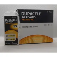 DURACELL - PILAS PARA AUDIFONOS 10 CAJA 80 UND (10 BLISTER x 8 PILAS)