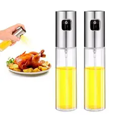 GENERICO - Dispensador De Aceite Rociador Sprays Aceitera Vidrio 2 Set