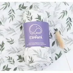 GENERICO - Muselina de algodón de bamboo para bebes y niños diseño hojas