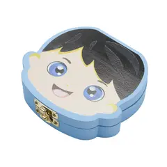 GENERICO - CAJA DE MADERA PARA DIENTES DE BEBÉ CELESTE