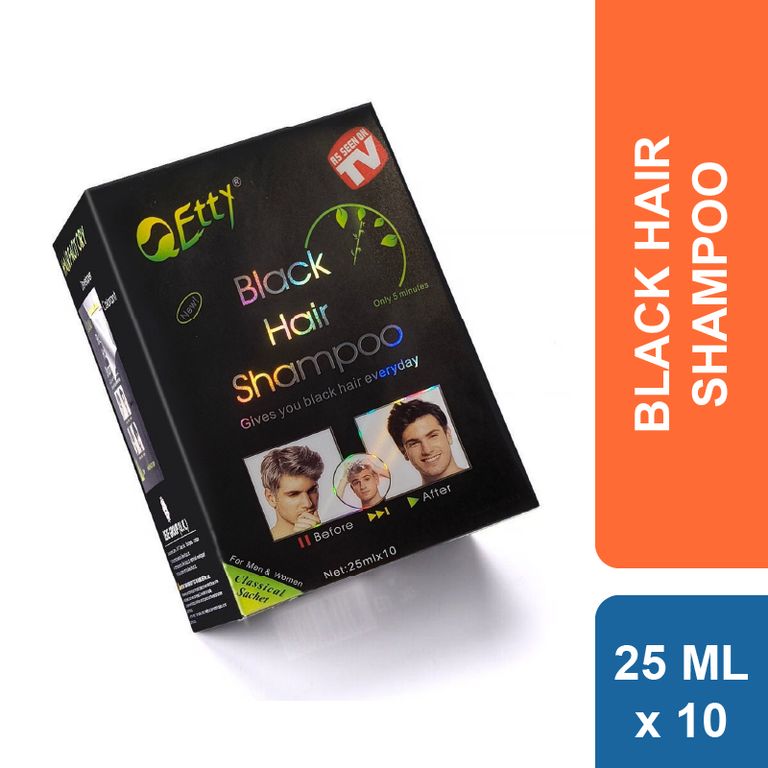 Tinte Black Hair Shampoo 25 ml x 10