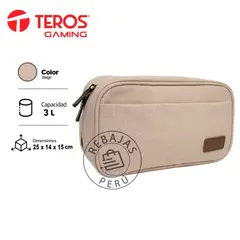 TEROS - Estuche Organizador TE-ACS9015 Beige 25x14x9cm 315L