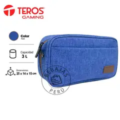 TEROS - Estuche Organizador TE-ACS9016 Azul 25x14x9cm 315L
