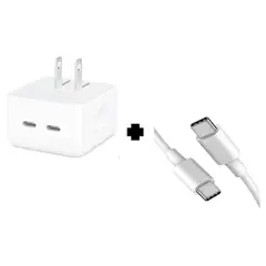 SMART - Pack Cargador Compact 35W Dual USB-C + Cable USB-C a USB-C 1 metro