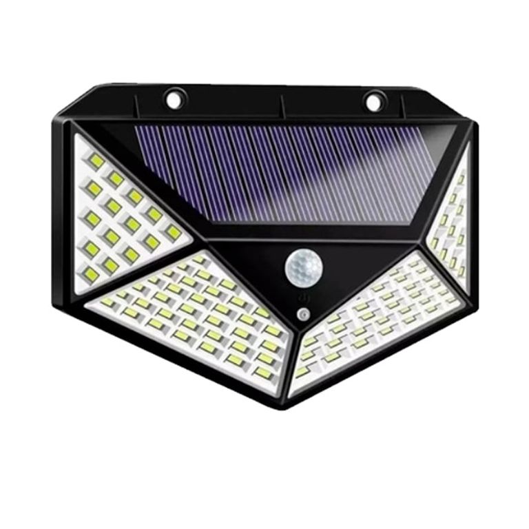 Lampara Solar con Sensor de Oscuridad y Movimiento Luz 100 LED