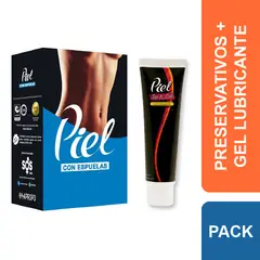 PIEL - Preservativos con Espuelas + Gel Lubricante Sex & Lub
