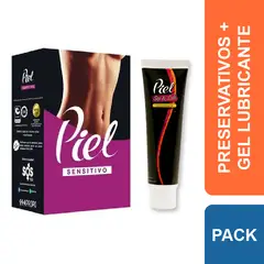 PIEL - Preservativos Sensitivo + Gel Lubricante Sex & Lub