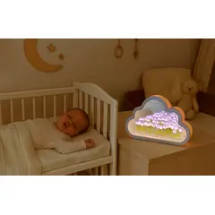 GENERICO - LÁMPARA LED 3 D DE TULIPANES ESPEJO INFINITO DE NUBE LUCES NOCTURNAS PARA ARMAR