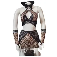 GENERICO - LENCERIA TIGRESA SEXY DISFRAZ TRANSPARENTE TALLA S M L