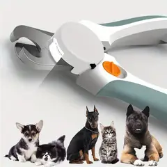MEGIMPERU - Cortaúñas para Mascotas con Luz LED y Protector de Seguridad
