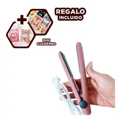 GENERICO - Mini Planchador Portatil en Guinda Y+Regalo Agendita